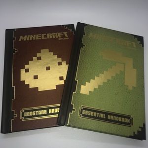 2 Minecraft Books Redstone and Essential Handbook